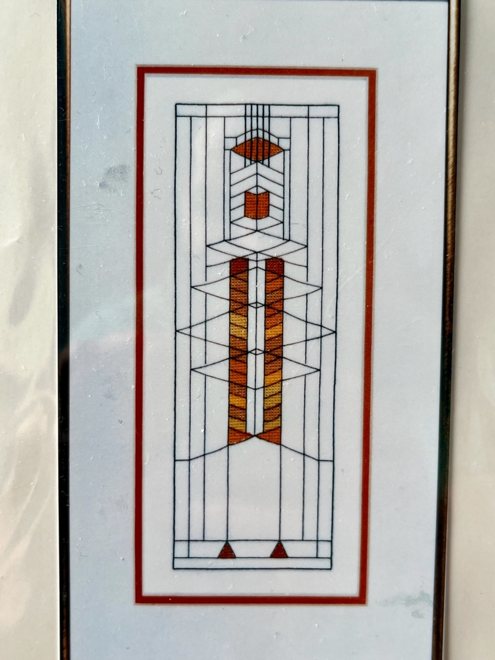 Frank Lloyd Wright Cross Stitch Kit - “Robie House Window”